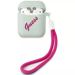 Púzdro Guess GUACA2LSVSBF AirPods cover blue fuschia Silicone Vintage (GUACA2LSVSBF)