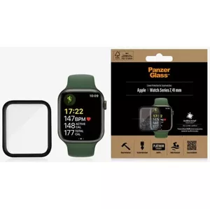 Ochranné sklo PanzerGlass Curved Apple Watch 7 41mm Antibacterial czarny/black (2018)