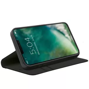 Púzdro XQISIT Eco Wallet Selection Anti Bac for iPhone 13 Black (47392)