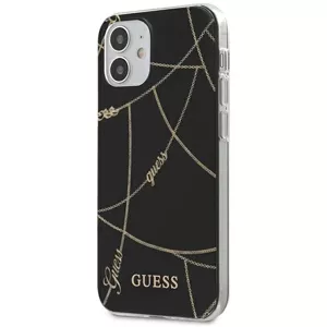 Kryt Guess GUHCP12SPCUCHBK iPhone 12 mini 5,4" black hardcase Gold Chain Collection (GUHCP12SPCUCHBK)