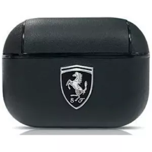 Kryt Ferrari AirPods Pro cover black Off Track Genuine Leather (FEOAPLEBK)