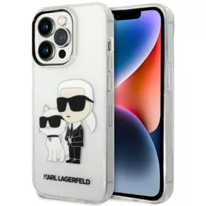Kryt Karl Lagerfeld iPhone 14 Pro Max 6,7" transparent hardcase IML GLIT NFT Karl&Choupette (KLHCP14XHNKCTGT)
