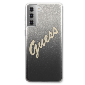 Puzdro Guess GUHCS21SPCUGLSBK na Samsung Galaxy S21 5G Vintage čierne