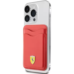 Peňaženka Ferrari Wallet Card Slot FEWCMRSIR red MagSafe Leather 2023 Collection (FEWCMRSIR)