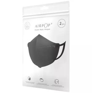 AirPOP Pocket Face Mask (Black 2pcs)