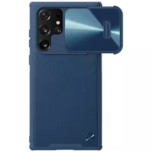 Kryt Nillkin CamShield Leather case for Samsung Galaxy S22 Ultra, Blue (6902048247567)