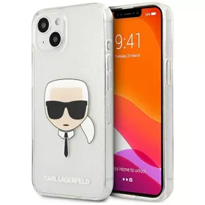 Kryt Karl Lagerfeld KLHCP13SKHTUGLS iPhone 13 mini 5,4" silver hardcase Glitter Karl`s Head (KLHCP13SKHTUGLS)