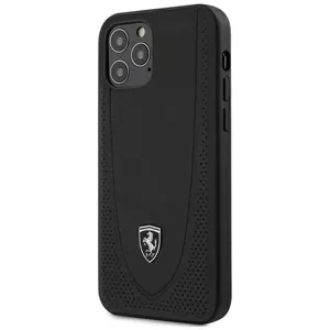 Kryt Ferrari iPhone 12/12 Pro 6,1" black hardcase Off Track Perforated (3700740479247)
