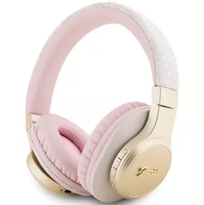 Slúchadlá Guess Bluetooth on-ear headphones pink 4G Script (GUBH604GEMP)