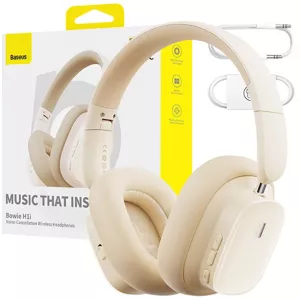 Slúchadlá Wireless Headphones with Noise-Cancellation Baseus Bowie H1i (White)