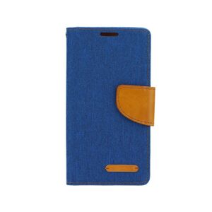 Puzdro Canvas Book case modré – iPhone 6/6S