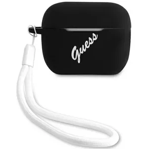 Púzdro Guess GUACAPLSVSBW AirPods Pro cover black white Silicone Vintage (GUACAPLSVSBW)
