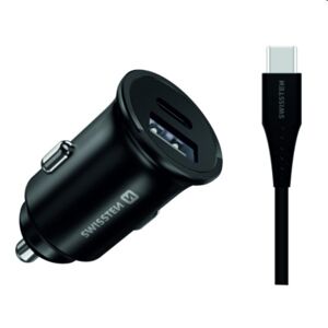 CL adaptér Swissten pre Samsung Super Fast Charging 25W + kábel USB-CUSB-C 1,2m, čierny 20117100
