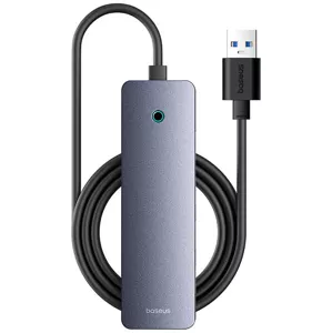 USB Hub Baseus Hub 4in1 UltraJoy Lite 150cm USB-A to 4x USB 3.0 + USB-C 5V (grey)