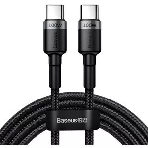 Kábel Baseus Cafule PD2.0 100W flash charging USB For Type-C cable (20V 5A)2m Gray+Black (6953156216365)