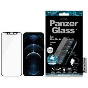 Ochranné sklo PanzerGlass E2E Microfracture iPhone 12 Pro Max 6,7" CamSlider Swarovsky Case Friendly AntiBacterial black (2718)