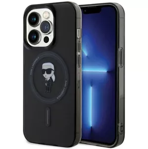 Kryt Karl Lagerfeld KLHMP15LHFCKNOK iPhone 15 Pro 6.1" black hardcase IML Ikonik MagSafe (KLHMP15LHFCKNOK)