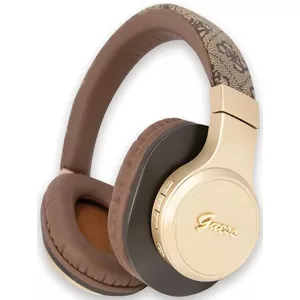 Slúchadlá Guess Bluetooth on-ear headphones brown 4G Script (GUBH604GEMW)