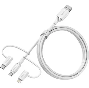 Kábel OTTERBOX 3IN1 USB A-MICRO/LIGHTNING USB C CABLE WHITE (78-52686)