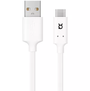 Kábel XQISIT Charge & Sync USB C 3.1 to USB A 100cm white (24294)