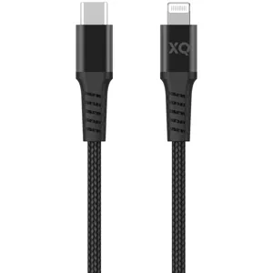 Kábel XQISIT Extra Strong Braided Lightning to USB C 3.0 Black (45569)
