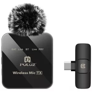 Mikrofón PULUZ Wireless Lavalier Microphone PU648B (USB-C)