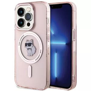 Kryt Karl Lagerfeld KLHMP15LHFCCNOP iPhone 15 Pro 6.1" pink hardcase IML Choupette MagSafe (KLHMP15LHFCCNOP)
