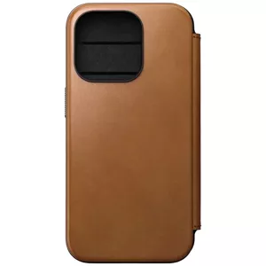 Púzdro Nomad Modern Leather Folio, english tan - iPhone 15 Pro (NM01629085)