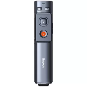 Ovládač Baseus Orange Dot Multifunctional remote control for presentation, with a green laser pointer - gray