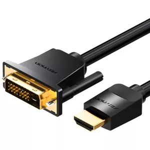 Kábel Vention HDMI to DVI (24+1) Cable ABFBG 1,5m, 4K 60Hz/ 1080P 60Hz (Black)