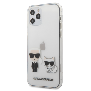 Puzdro Karl Lagerfeld KLHCP12LCKTR na Apple iPhone 12 Pro Max PC/TPU Karl &Choupette transparentné