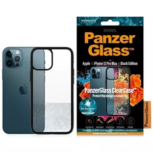 Kryt PanzerGlass ClearCase iPhone 12 Pro Max 6,7" Antibacterial black (0253)