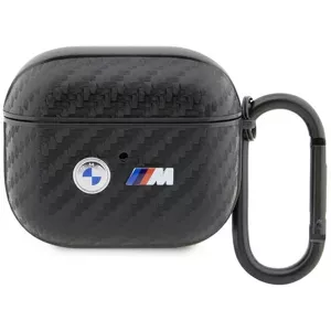 Púzdro BMW AirPods 3 gen cover Back Carbon Double Metal Logo (BMA3WMPUCA2)