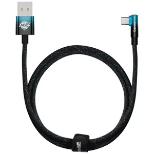 Kábel Baseus Elbow 1m 100W USB to USB-C angled cable (black-blue)