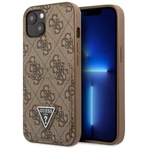 Kryt Guess GUHCP13SP4TPW iPhone 13 mini 5,4" brown hardcase 4G Triangle Logo Cardslot (GUHCP13SP4TPW)