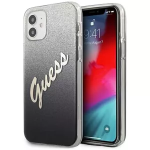 Kryt Guess iPhone 12 mini 5,4" black hardcase Glitter Gradient Script (GUHCP12SPCUGLSBK)