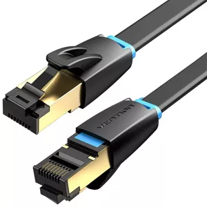 Kábel Ethernet RJ45 Flat Network Cable Vention IKCBG, Cat.8, U/FTP, 1.5m (Black)