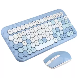 Klávesnica Wireless keyboard + mouse set MOFII Honey 2.4G (blue)