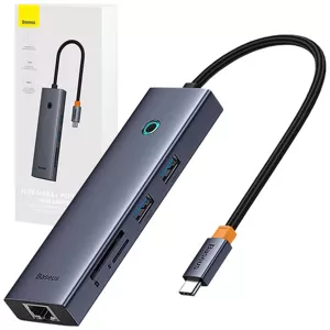 USB Hub Hub 7w1 Baseus UltraJoy 7-Port ( USB-C to 1xHDMI4K@30Hz + 2xUSB 3.0 + 1xPD +RJ45 + SD/TF3.0)