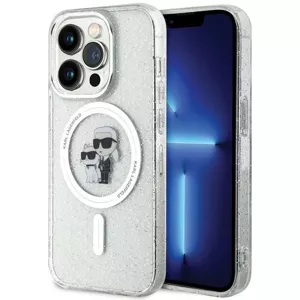 Kryt Karl Lagerfeld KLHMP15LHGKCNOT iPhone 15 Pro 6.1" transparent hardcase Karl&Choupette Glitter MagSafe (KLHMP15LHGKCNOT)