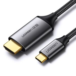 Kábel Ugreen MM142 50570 HDMI USB typ-C 1.5 m čierno-sivý