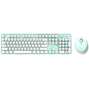 Klávesnica Wireless keyboard + mouse set MOFII Sweet 2.4G (White-Green)