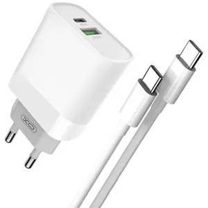 Nabíjačka XO L64 Wall Charger, USB + USB-C, 20W (White) (6920680869930)