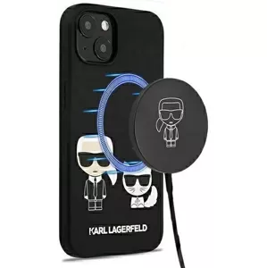 Kryt Karl Lagerfeld KLHMP13MSSKCK iPhone 13 6,1" hardcase black Silicone Karl & Choupette Magsafe (KLHMP13MSSKCK)