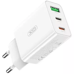 Nabíjačka XO L101 wall charger, USB + 2x USB-C, PD 20W (white) (6920680830022)