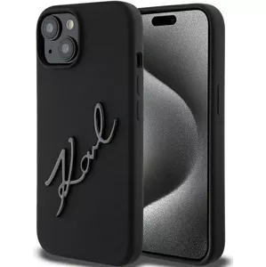 Kryt Karl Lagerfeld KLHCP15SSKSBMCK iPhone 15 6.1" black hardcase Silicone Karl Script (KLHCP15SSKSBMCK)