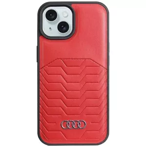Kryt Audi Synthetic Leather MagSafe iPhone 15 6.1" red hardcase AU-TPUPCMIP15-GT/D3-RD (AU-TPUPCMIP15-GT/D3-RD)