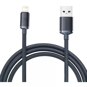 Kábel Baseus Crystal Shine cable USB to Lightning, 2.4A, 2m, black (6932172602710)