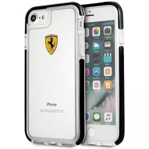 Kryt Ferrari - Shockproof Hard Case Apple iPhone 7/8 - Transparent/Black (FEGLHCP7BK)