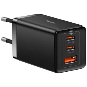 Nabíjačka Baseus GaN5 Pro wall charger 2xUSB-C + USB, 65W (black)